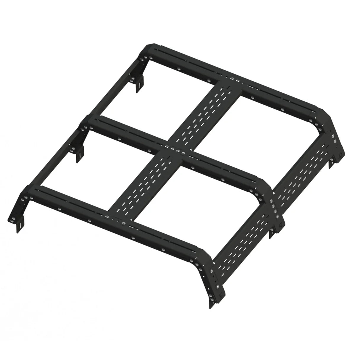 12" UNIVERSAL THORAX OVERLAND BED RACK SYSTEM (ANY TRUCK) Front View