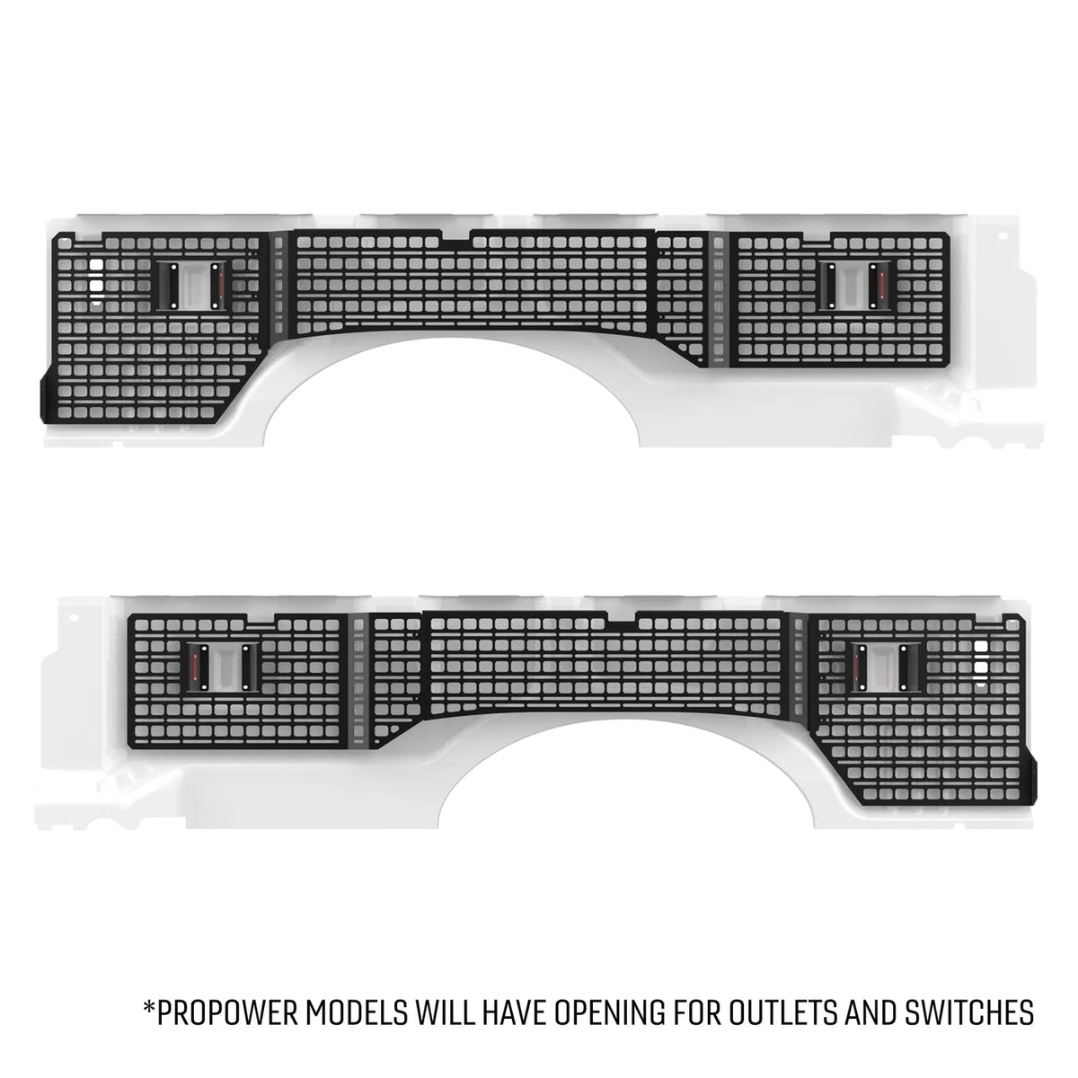 Bedside Rack MOLLE Panel System 8ft Bed | Ford F-250, F-350, F-450 (2017-2026)
