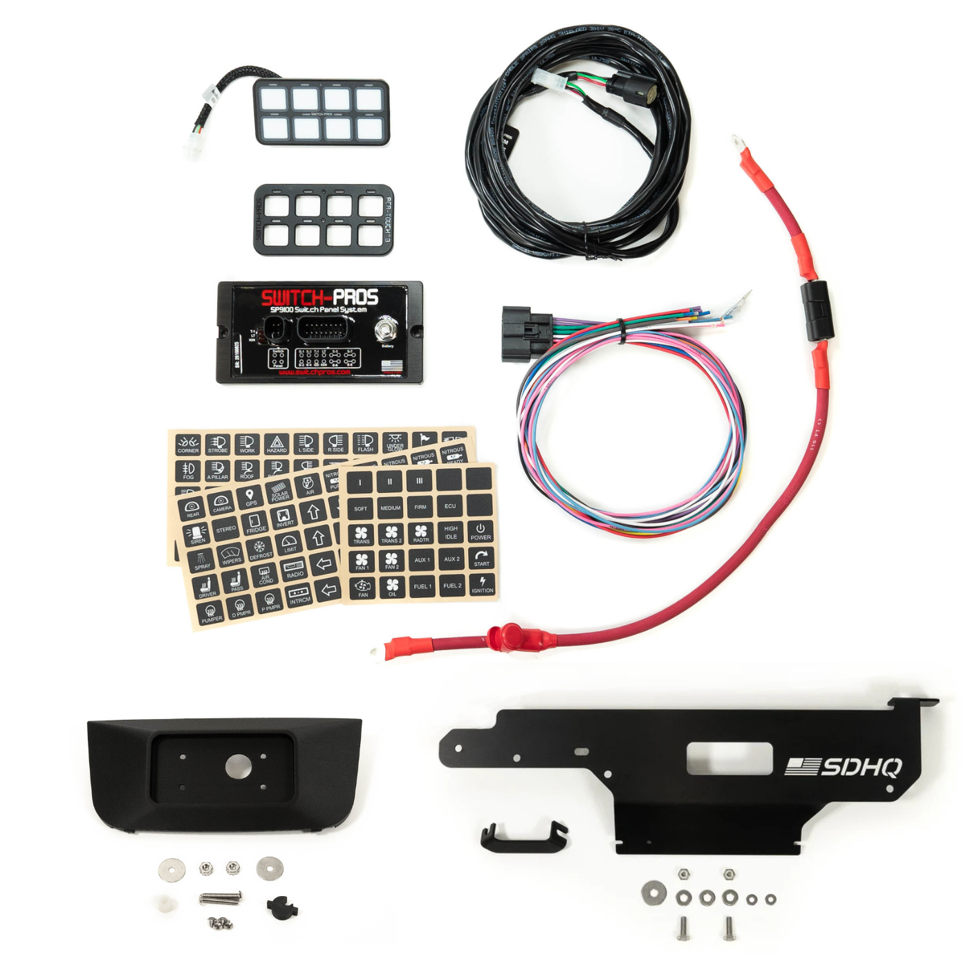 2021-2026 F150 SDHQ Built Complete Switch Pros Kit - Sunglass Conversion Keypad Mount