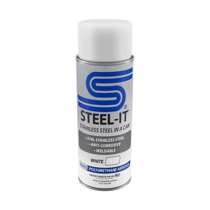 Steel-It White 1030 Polyurethane Aerosol & Topcoat | Multiple Sizes