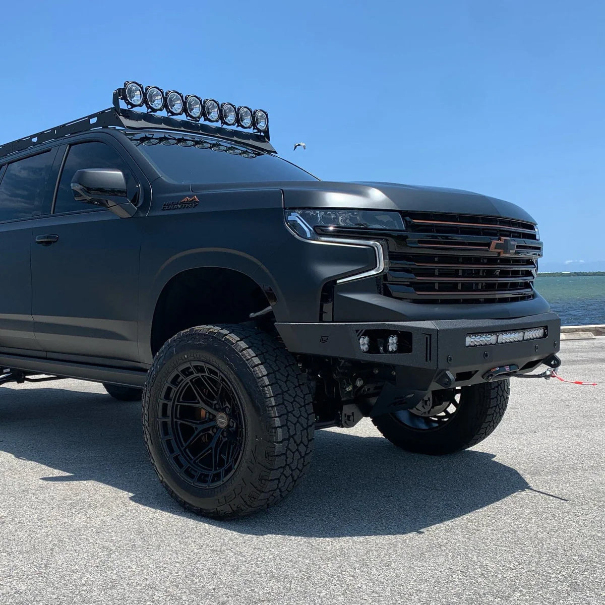 2021-2024 CHEVY TAHOE / SUBURBAN OCTANE FRONT WINCH BUMPER Front View