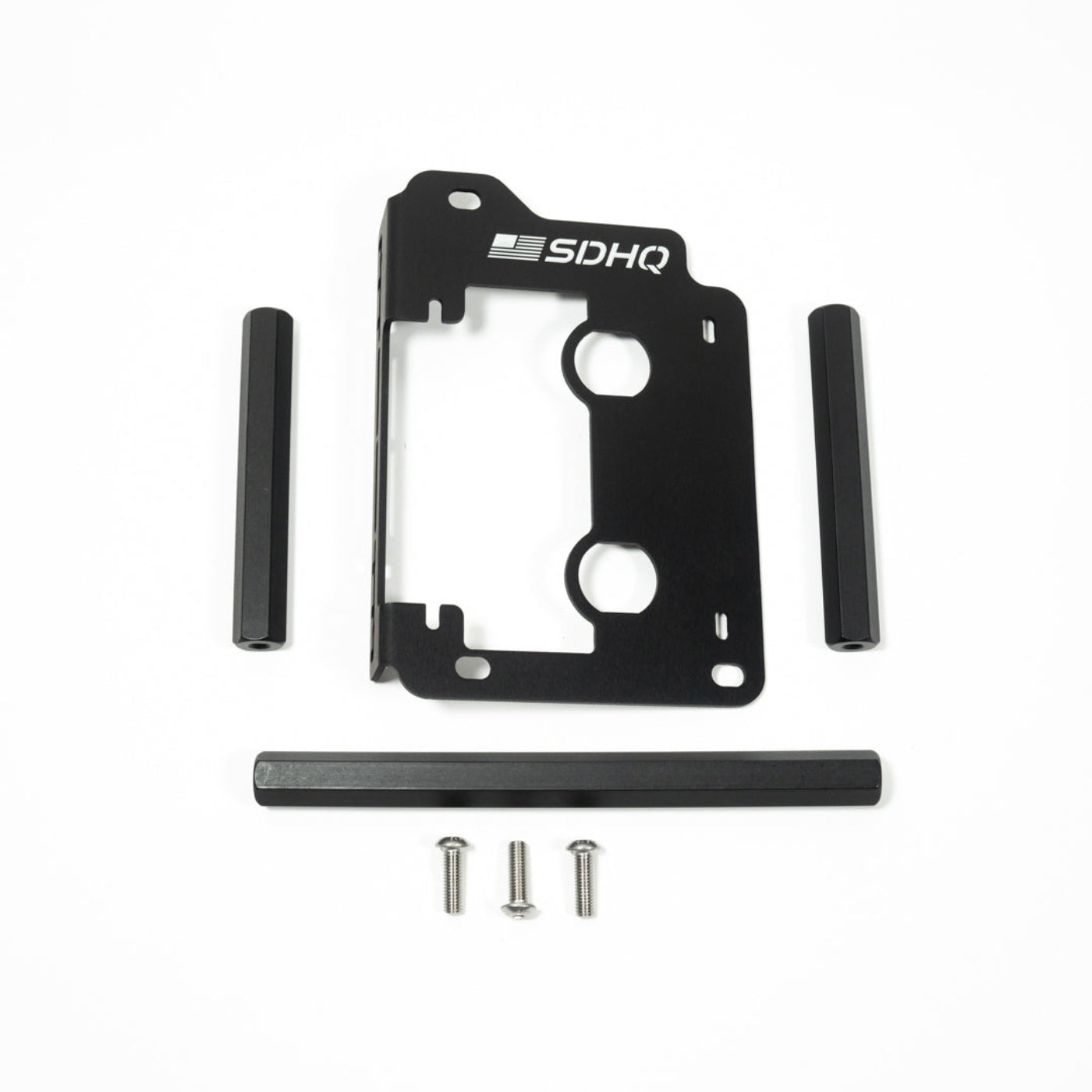 2023-2025 Toyota Sequoia SDHQ Built Under Hood Power Solution Kit display of included parts and hardware 