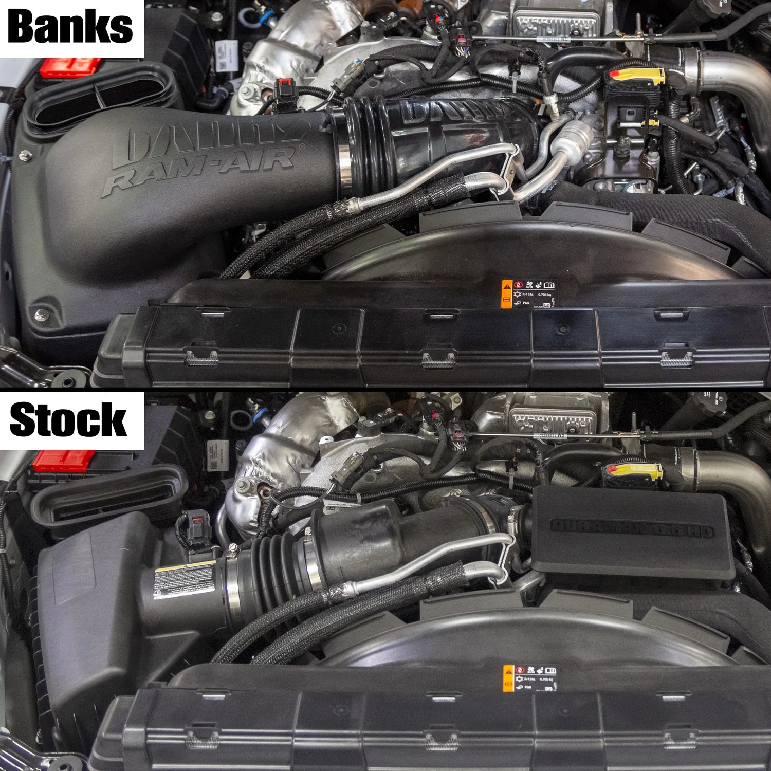 Banks Ram-Air® Cold Air Intake w/ Massive Oiled/Dry Filter, Super Tube, and Air Mass Control Module Front View