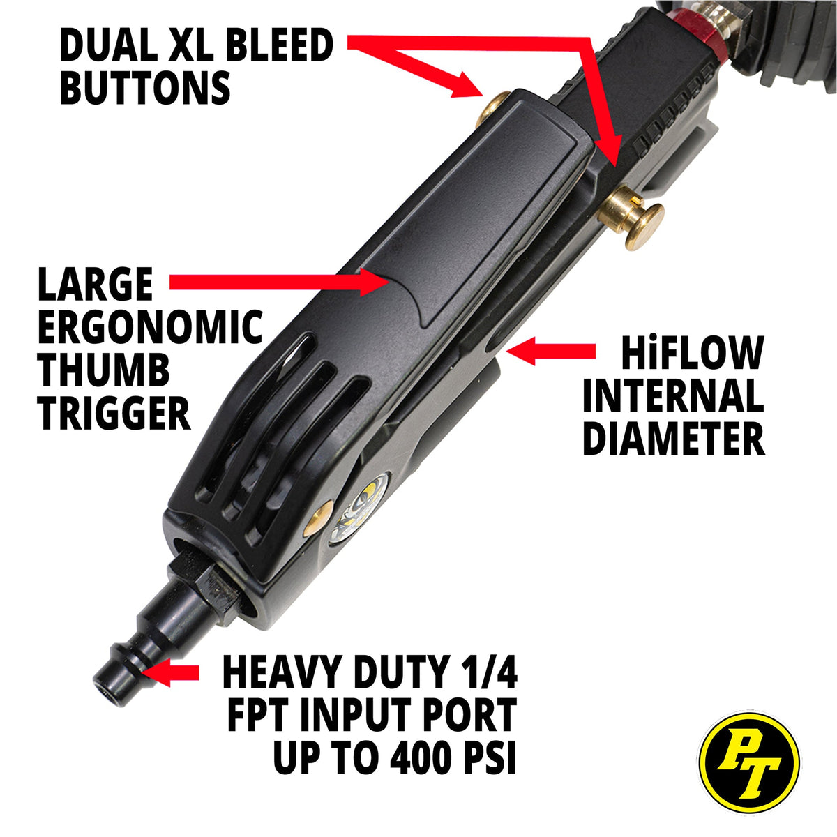 Rubicon RED - 60 psi Digital Ventoso™ Modular Tire Inflator Gauge
