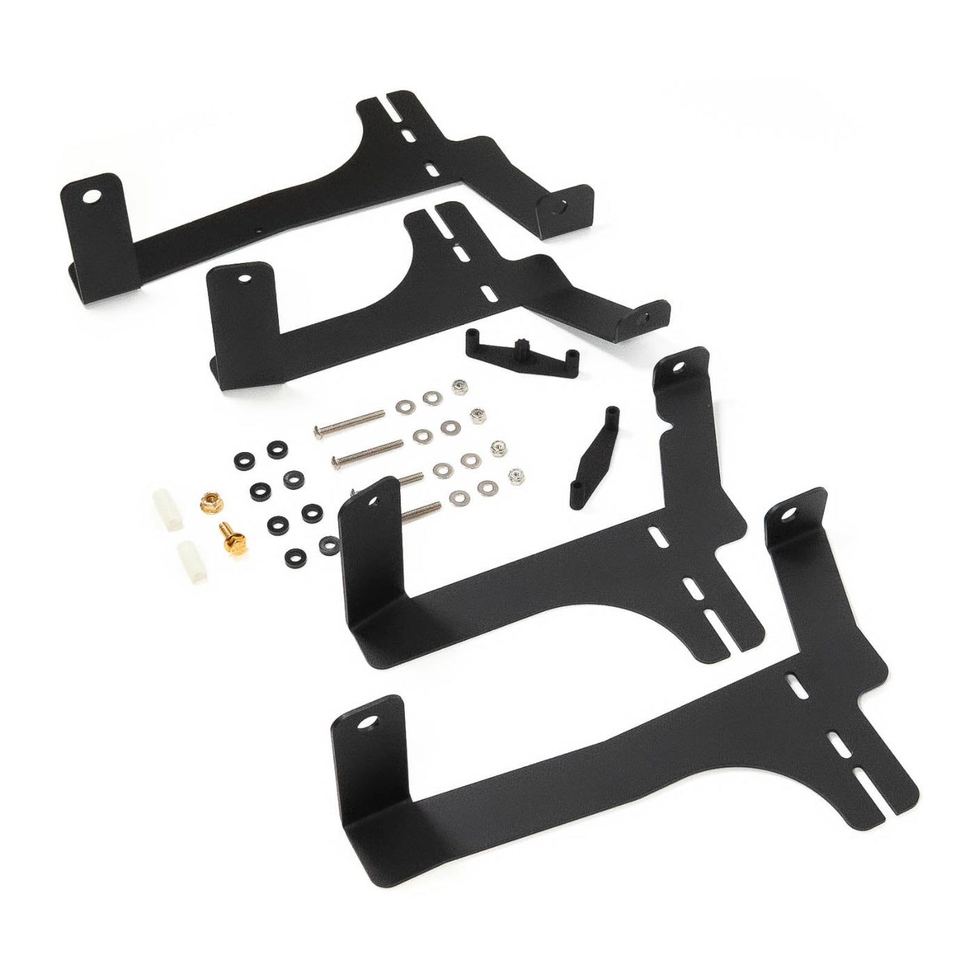 '24 Tacoma SR/SR5 Behind the Grille Light Mounting Kit display of included parts and hardware