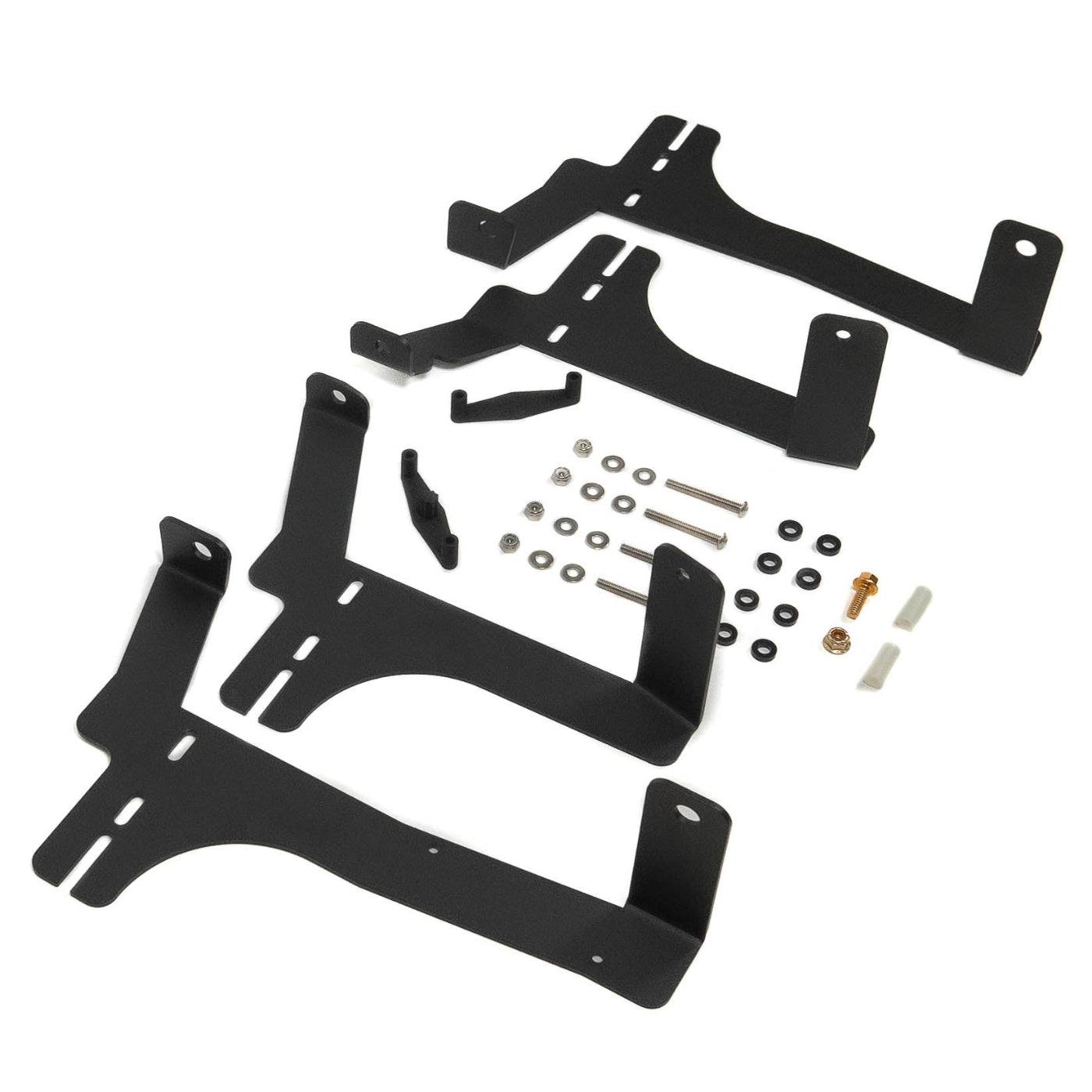 '24 Tacoma SR/SR5 Behind the Grille Light Mounting Kit display of included parts and hardware 