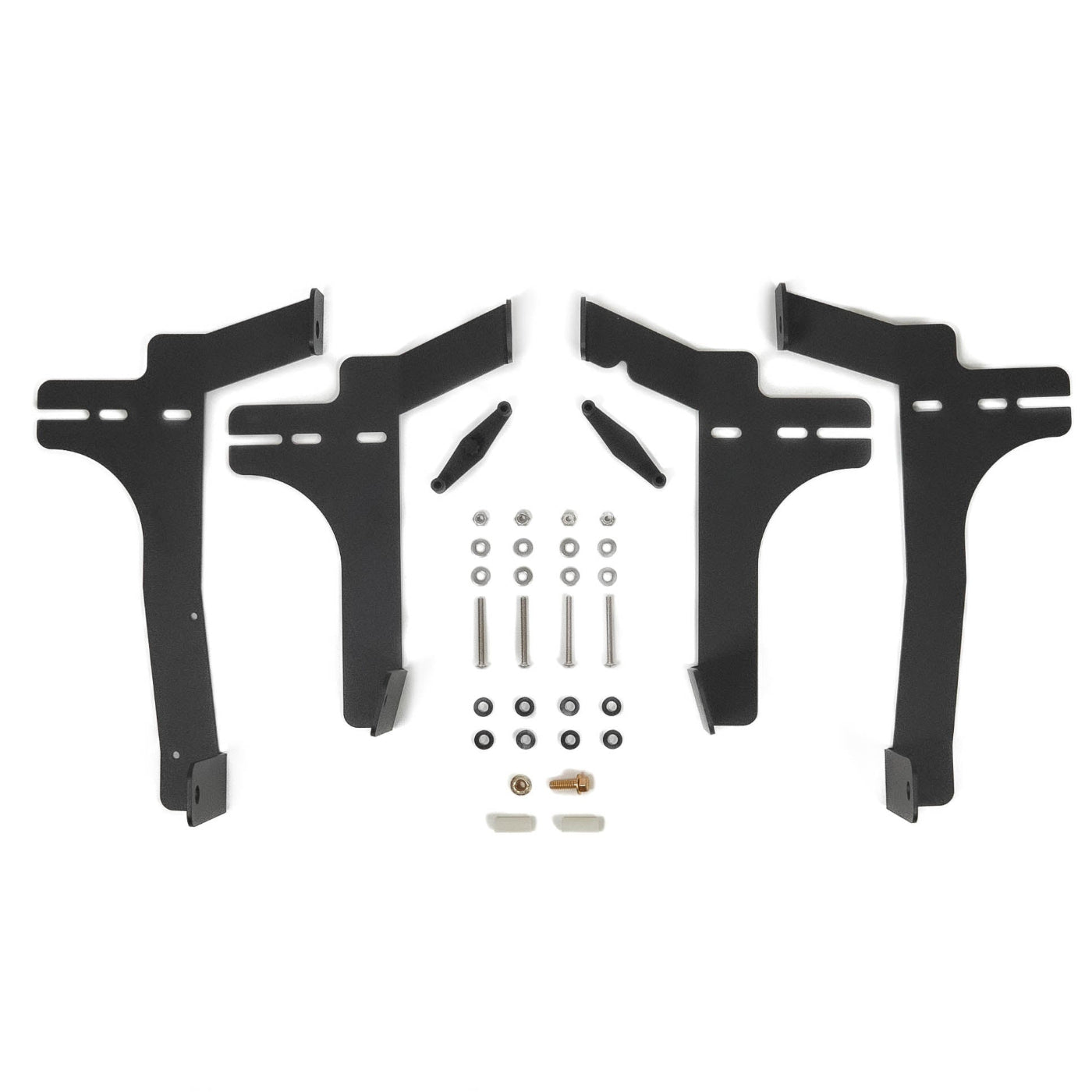 '24 Tacoma SR/SR5 Behind the Grille Light Mounting Kit display of included parts and hardware 