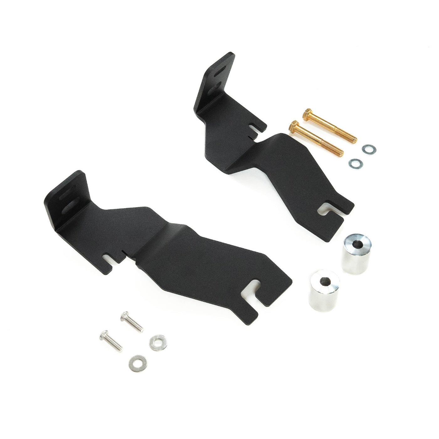 SDHQ Built 2021-2025 Tahoe/Suburban A-Pillar Light Mounts display of included parts and hardware 