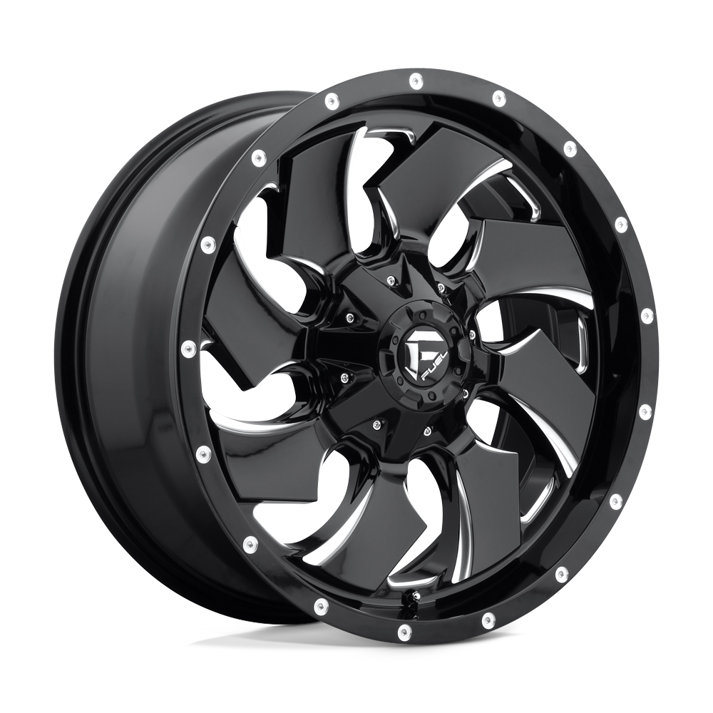 The Fuel Off-Road Cleaver Wheel - glossy black finish - front view