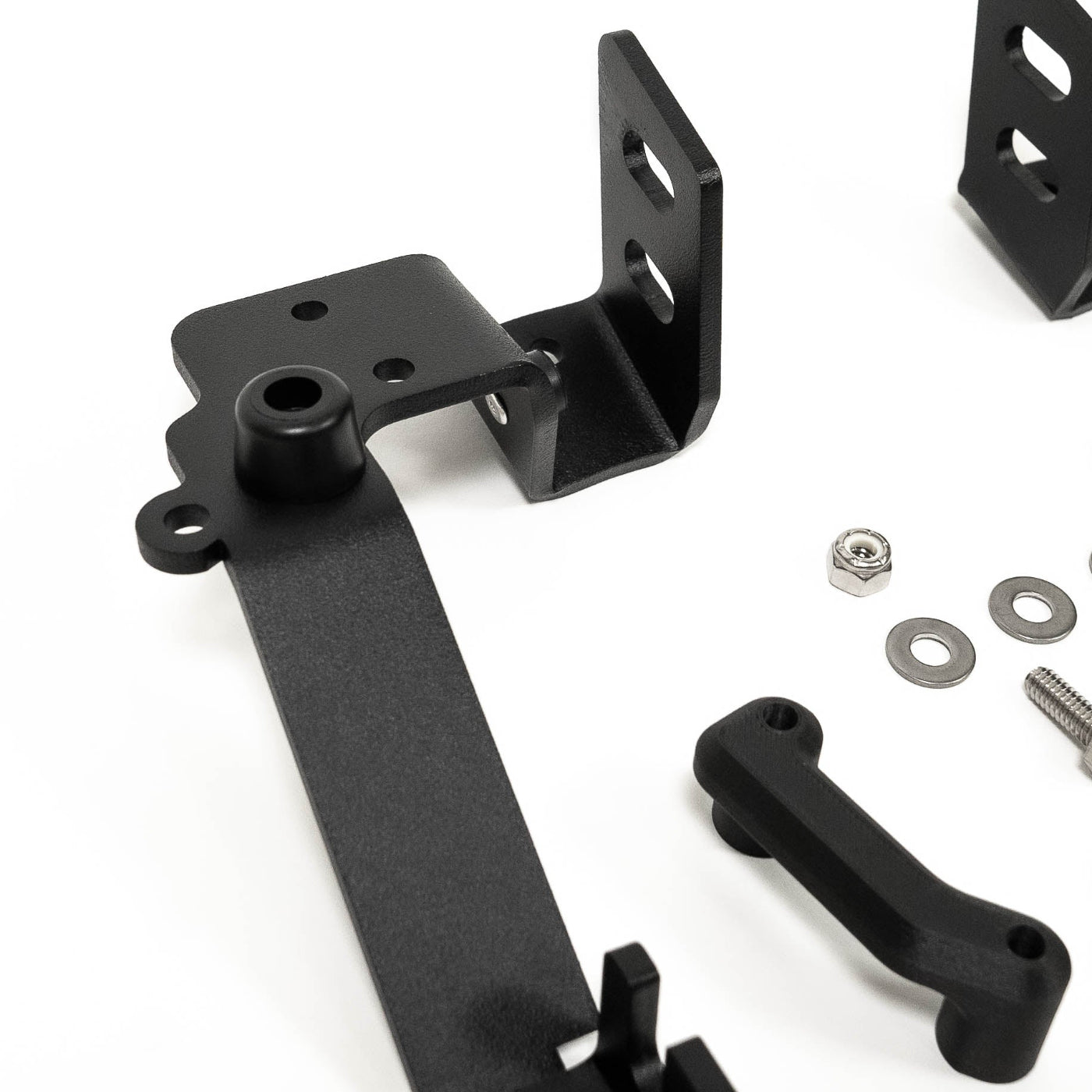 2016-2024 Titan / Titan XD SDHQ Built A-Pillar Light Mounts display of included parts and hardware 