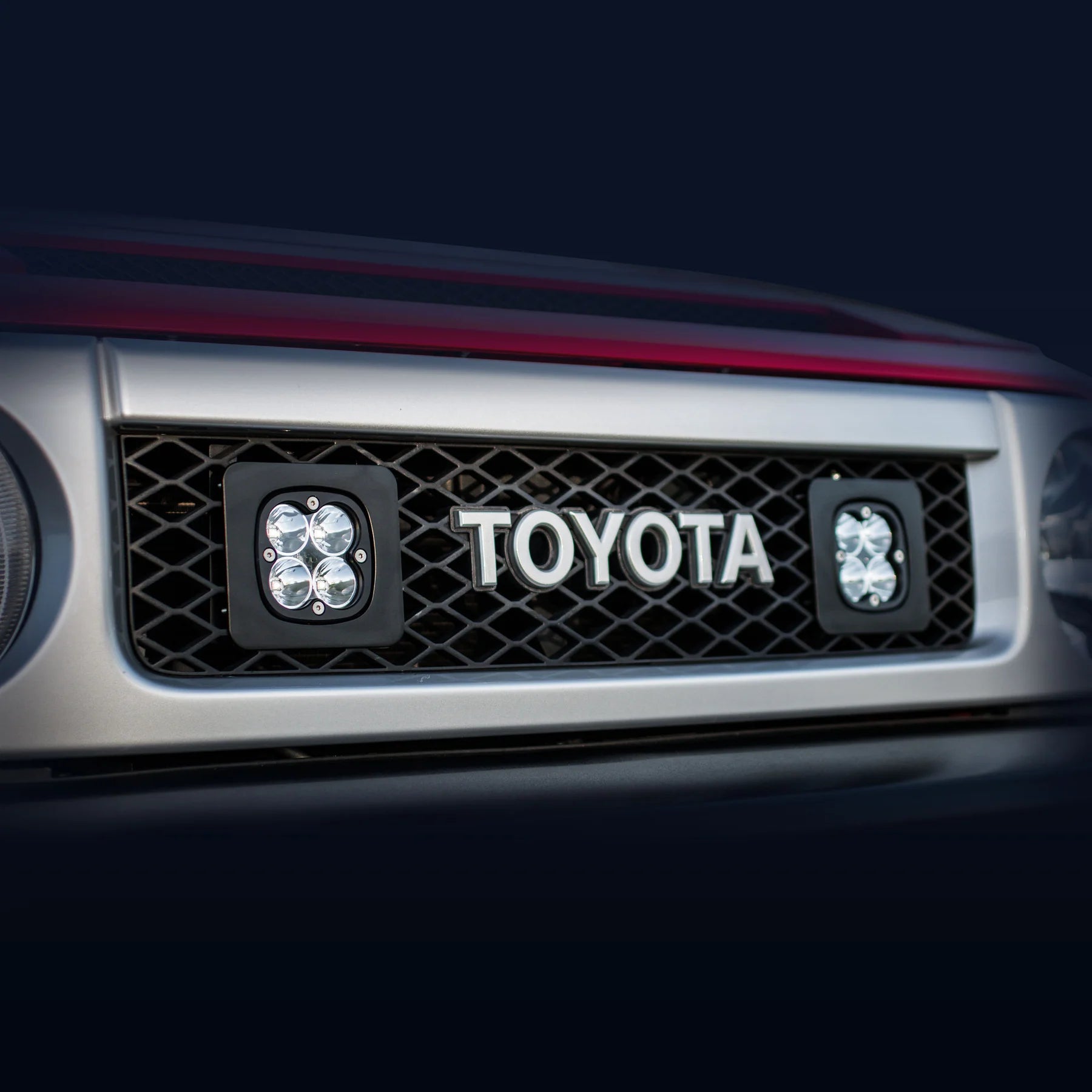 2006-2014 Toyota FJ Cruiser Grille Brackets For Baja Designs Squadron Series Pod Lights