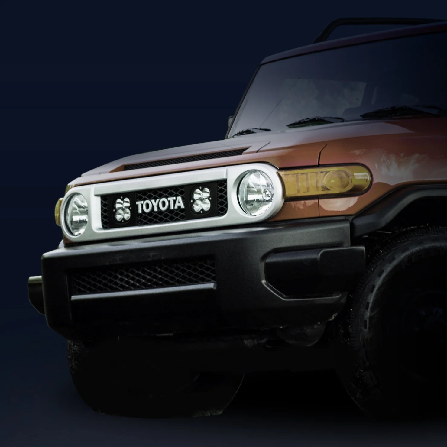 2006-2014 Toyota FJ Cruiser Grille Brackets For Baja Designs XL Series Pod Lights