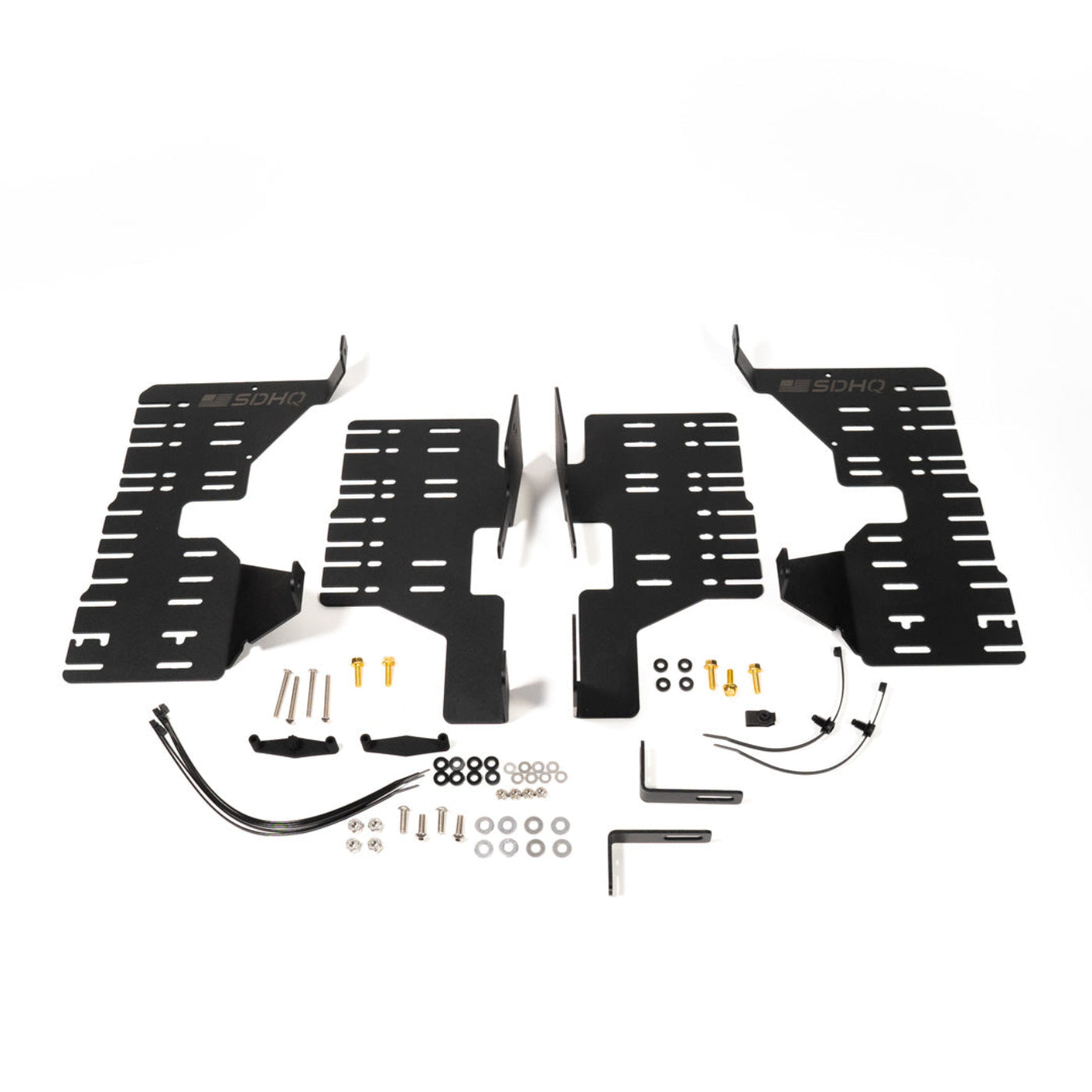 '22-25 Toyota Tundra/2023+ Sequoia SDHQ Built Behind the Grille Light Bar Mount display of included parts and hardware 