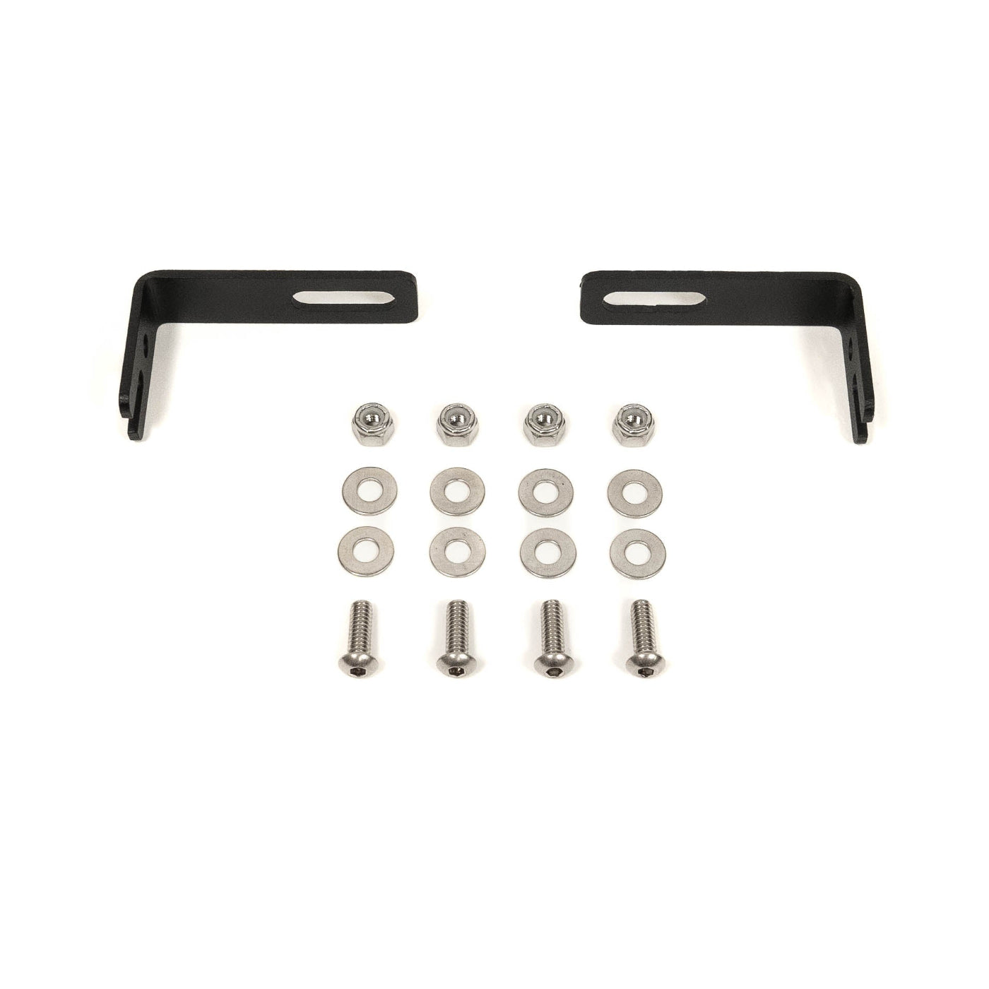 SDHQ Built Universal Behind the Grille S2 Mount display of included parts and hardware 