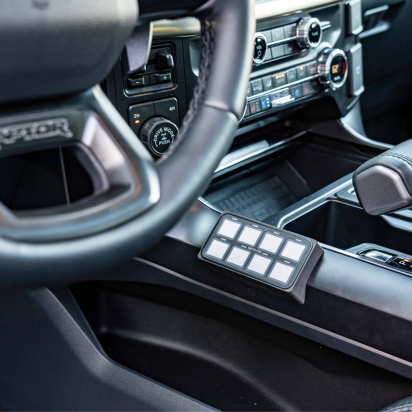 '21-24 Ford F-150 SDHQ Built Switch-Pros SP-9100 Flow Through Center Console Keypad Mount