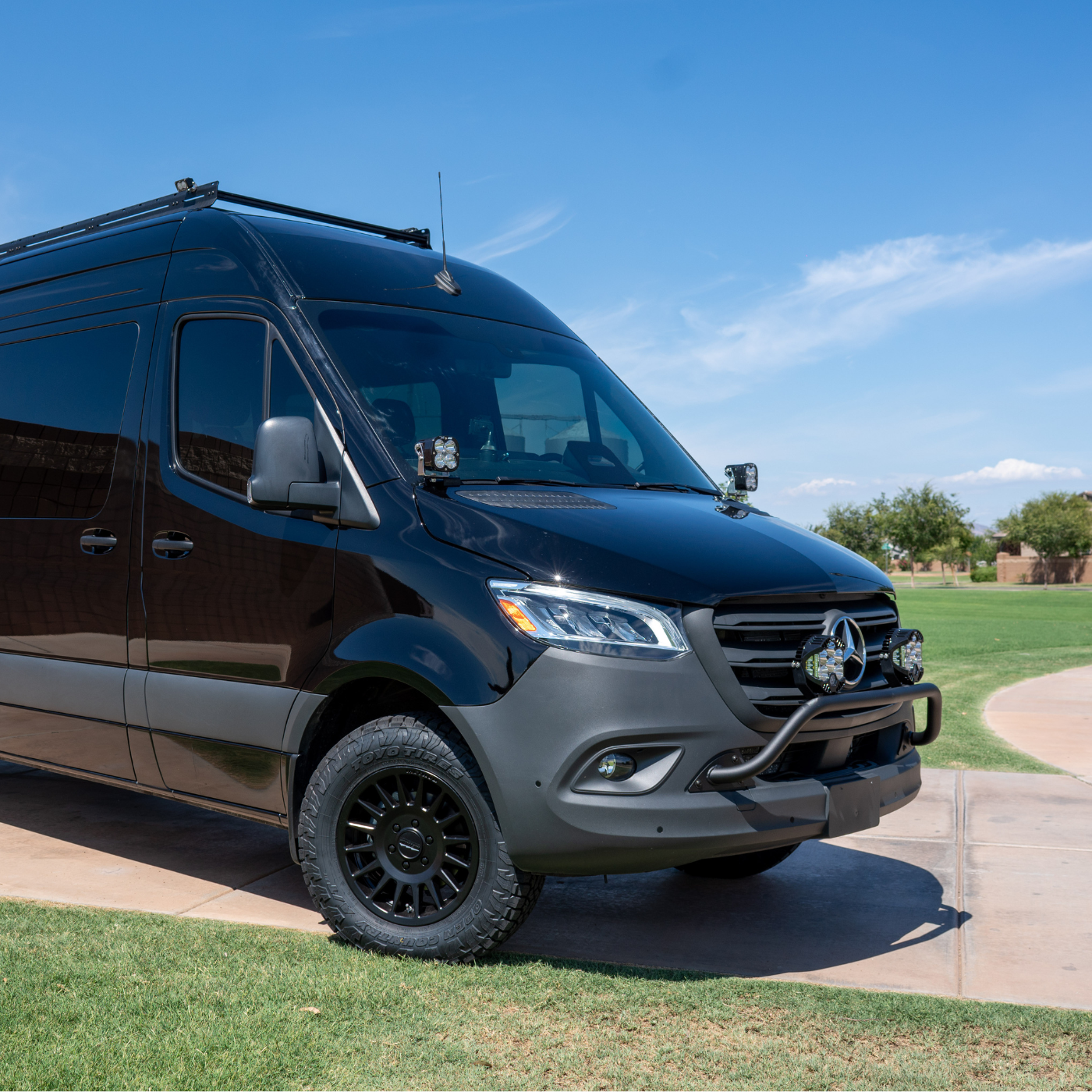 SDHQ Built 2019+ Mercedes Sprinter Van A-Pillar Light Mounts
