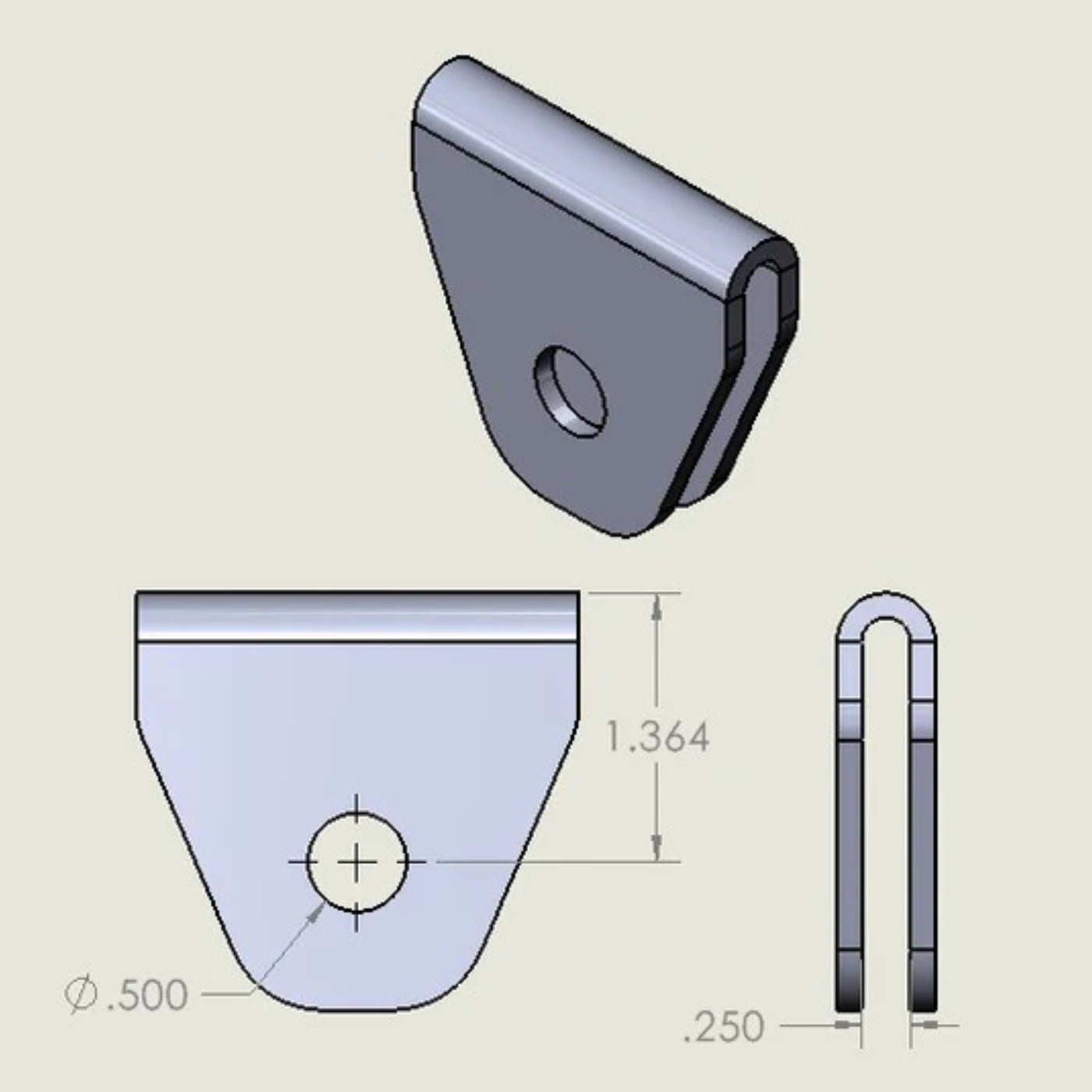 SDHQ Built Weld-on Double Shear Limit Strap Mounting Tab size 