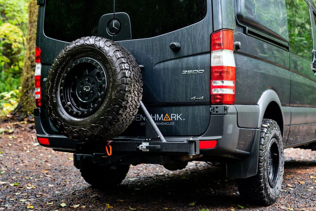 UltraSwing Mega-Fit Spare Tire Hitch Mount | RiGd Supply Front View