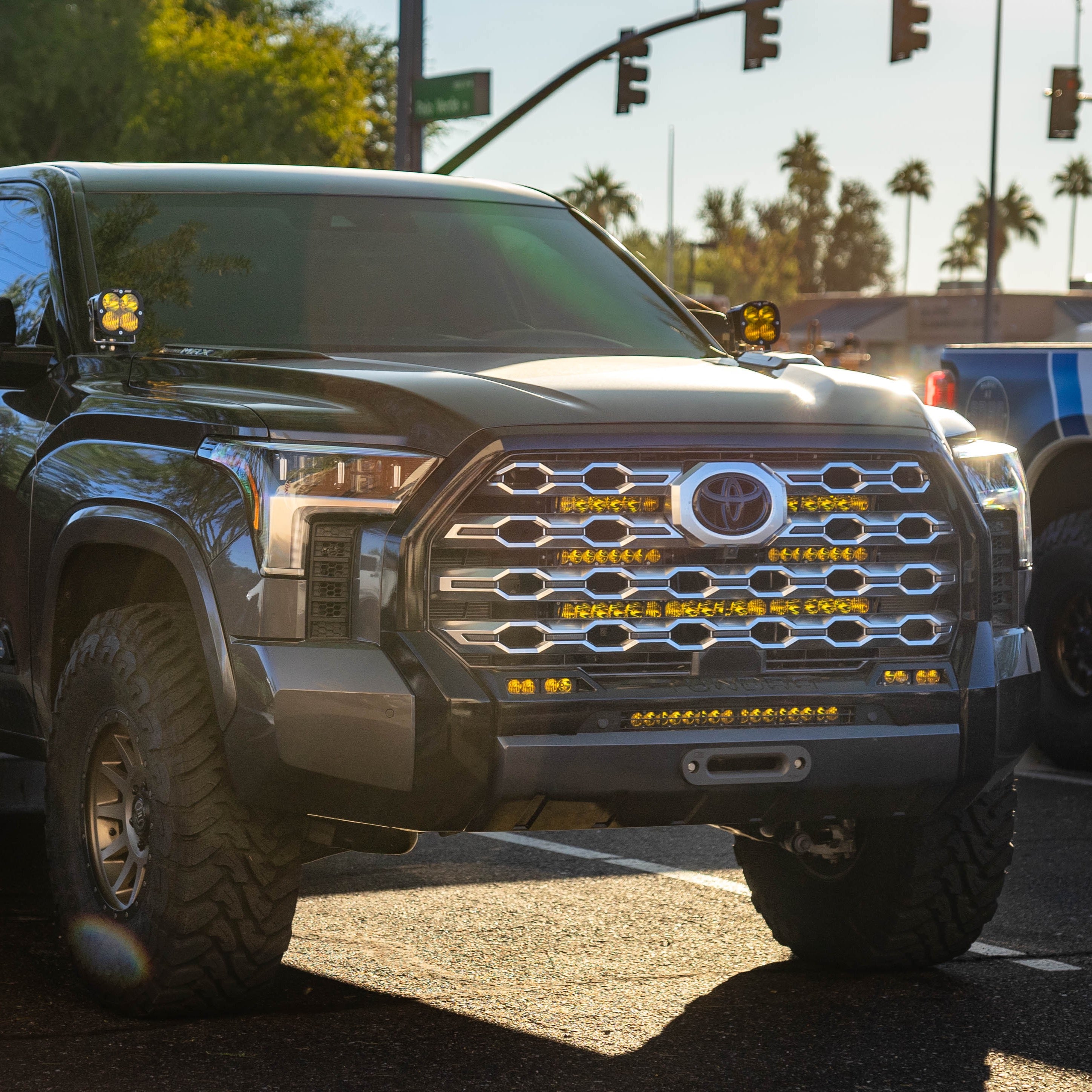 '22-24 Toyota Tundra/Sequoia SDHQ Built Behind the Grille Light Bar Mount