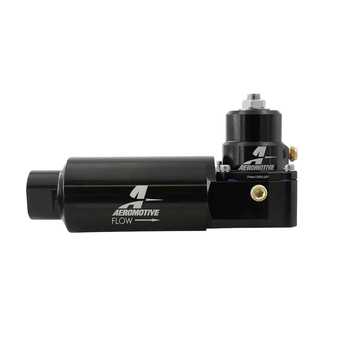 Fuel Pressure Regulator & 10-Micron Cellulose Element Fuel Filter Combo Front View