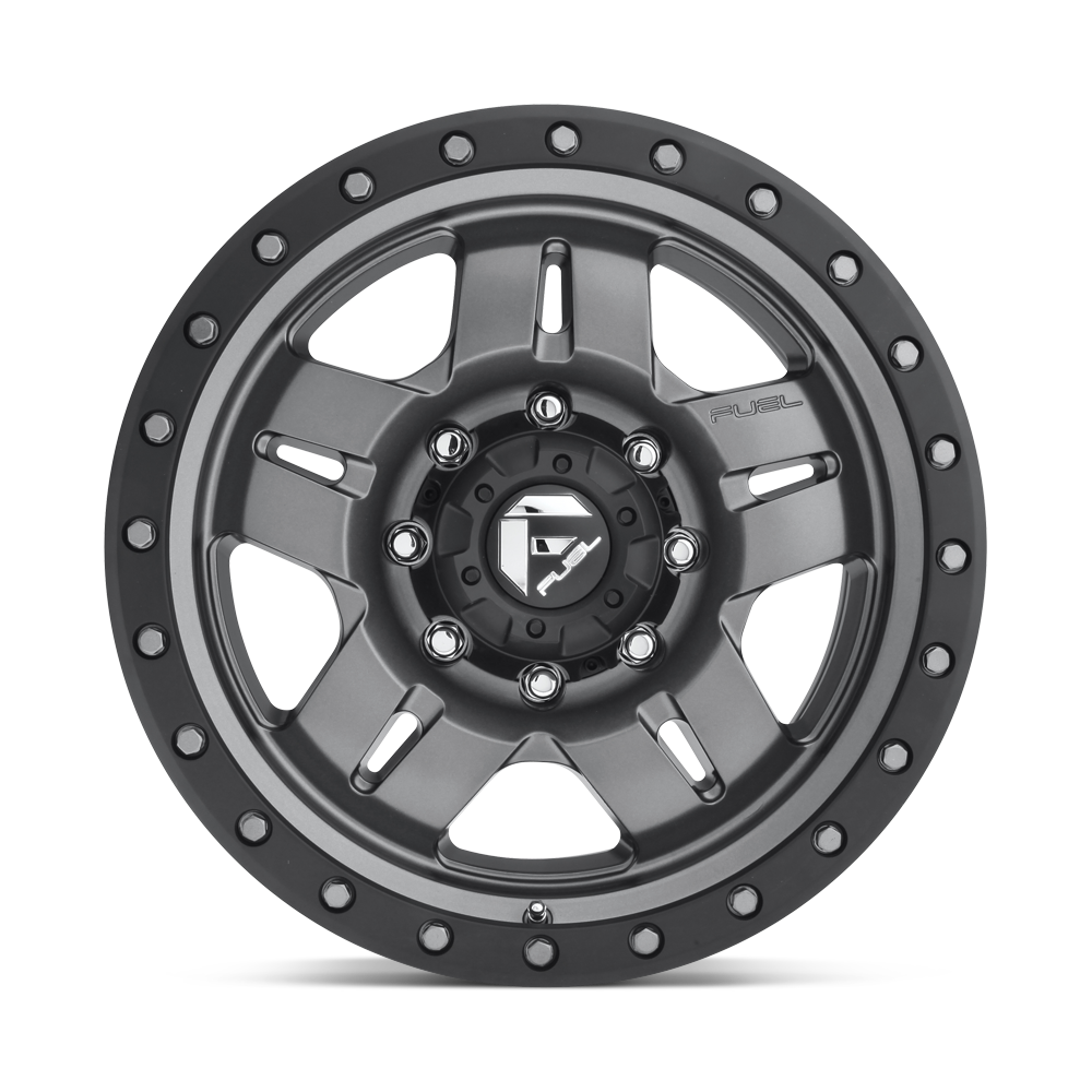 Fuel Wheels | ANZA Front View Grey
