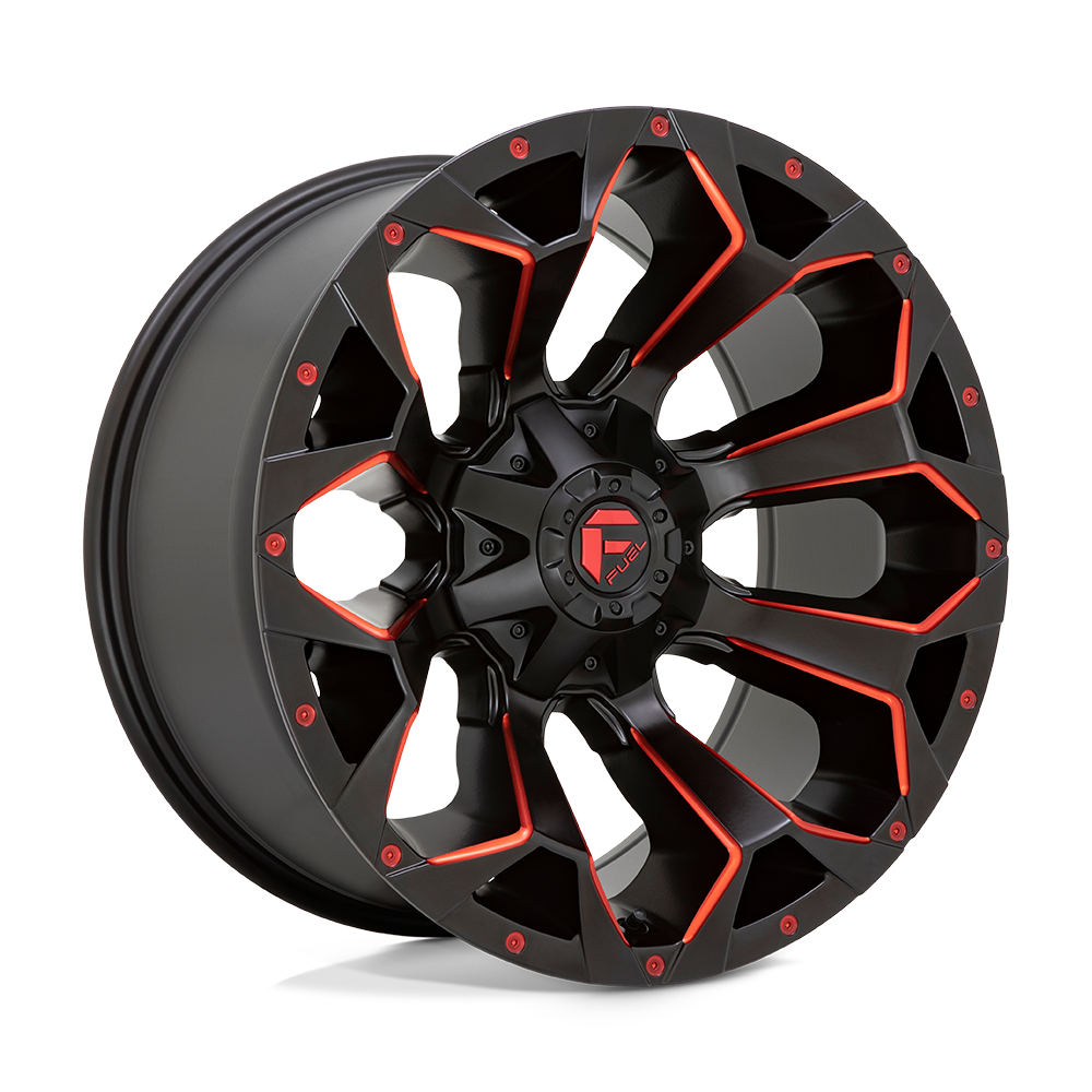 Fuel Wheels | ASSAULT Front View Red