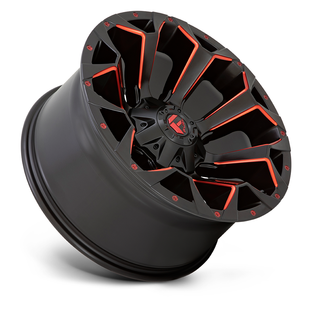 Fuel Wheels | ASSAULT Front View Red