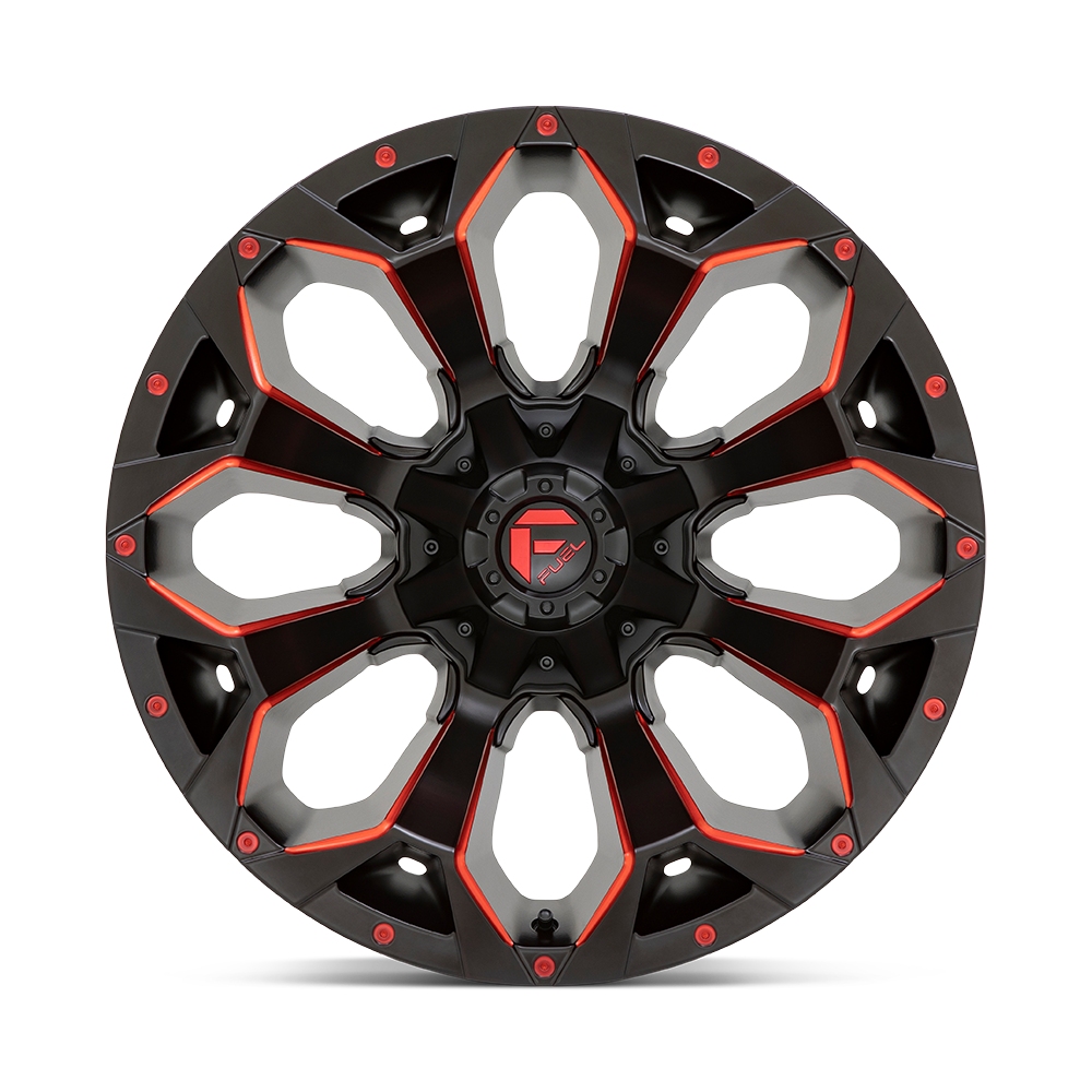 Fuel Wheels | ASSAULT Front View Red