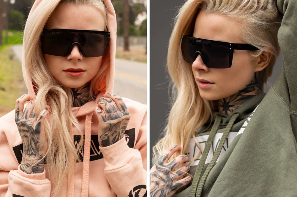 Lazer Face H2O | Black Frame - Black Lens Front View