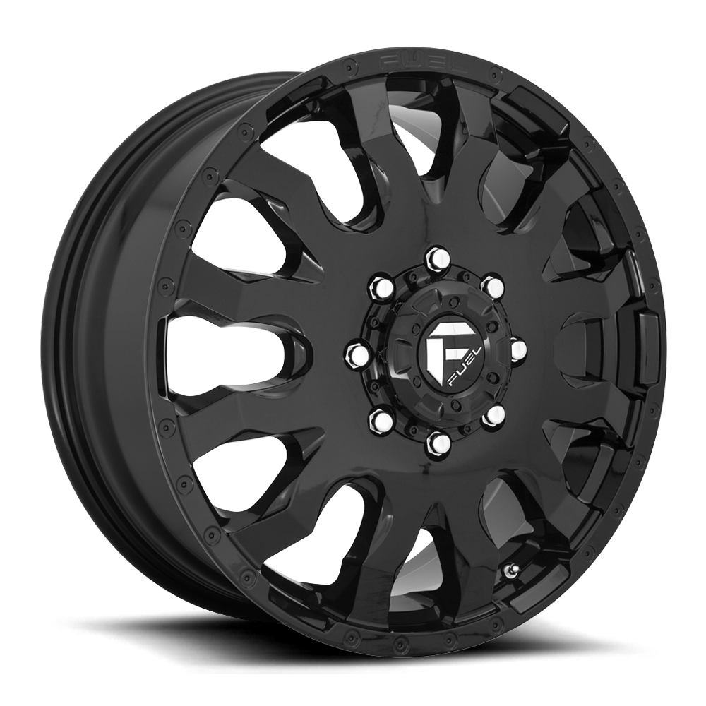 Fuel Wheels | BLITZ DUALLY Front View Black
