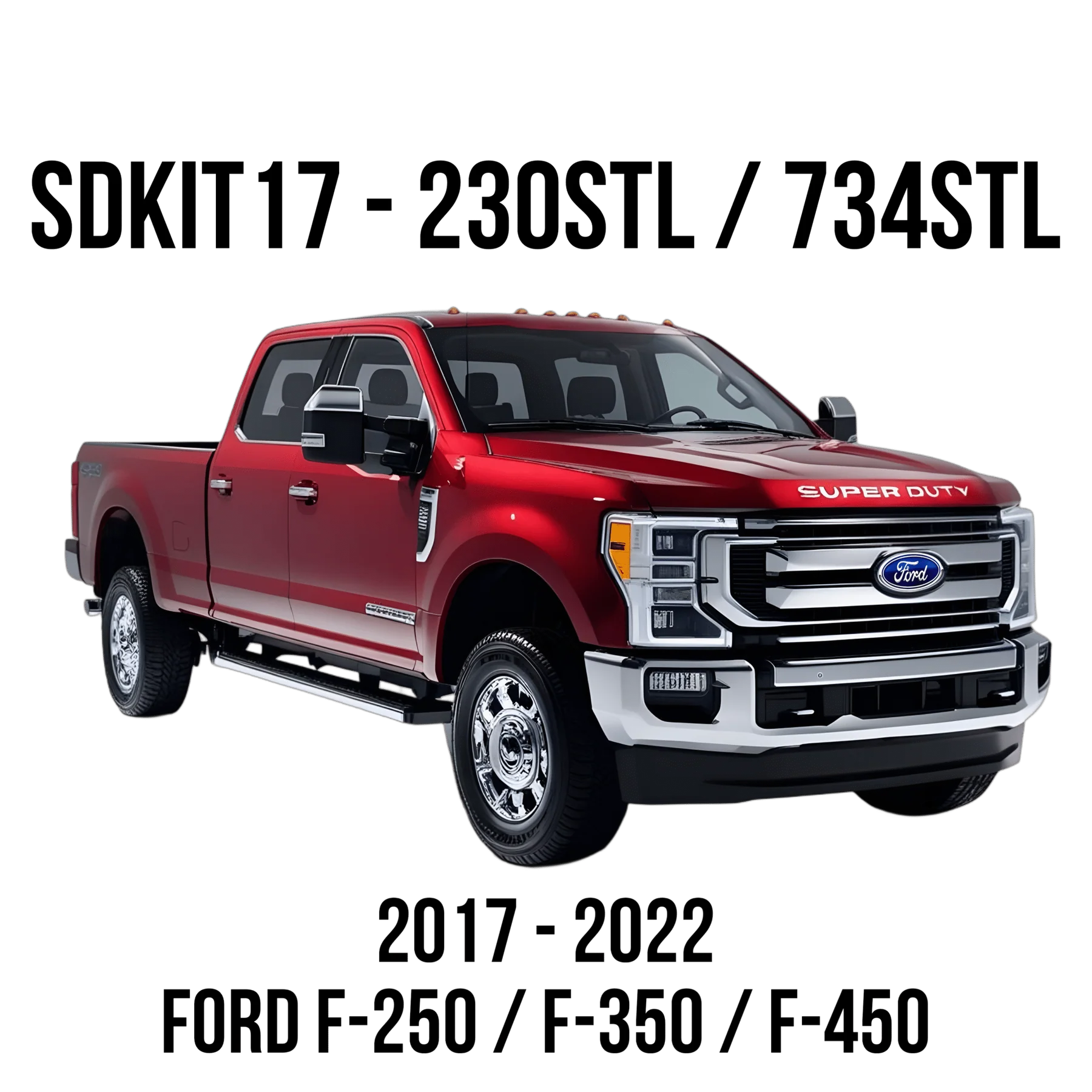 Bolt-On Train Horn and Onboard Air Systems | Horn Installed in Spare Tire Location for 2017-2025 Ford Super Duty F-250, F-350, and F-450.