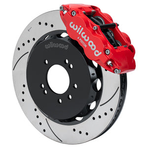 Forged Narrow Superlite 6R Big Brake Front Brake Kit (Hat) Drilled/Slotted RED Skyline R33/R34 | 18" Wheel Diameter Minimum