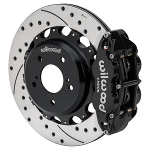 Forged Narrow Superlite 4R Big Brake Rear Brake Kit For OE Parking Brake Drilled/Slotted Skyline R33 | 17" Wheel Diameter Minimum