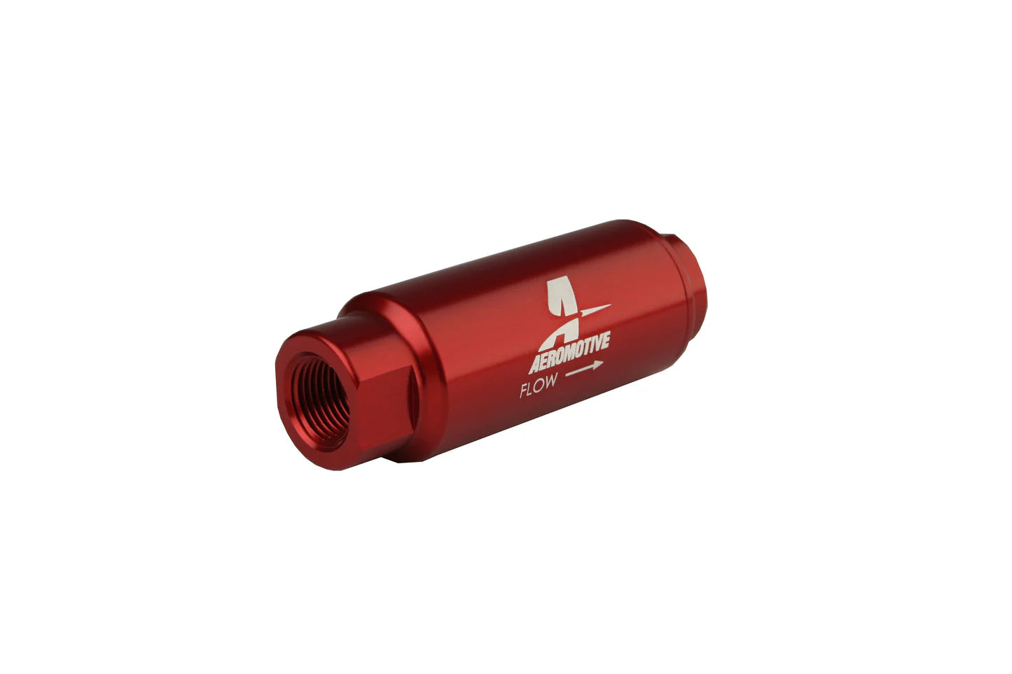 40 Micron Red Fuel Filter with 3/8 NPT Ports & Stainless Mesh Element