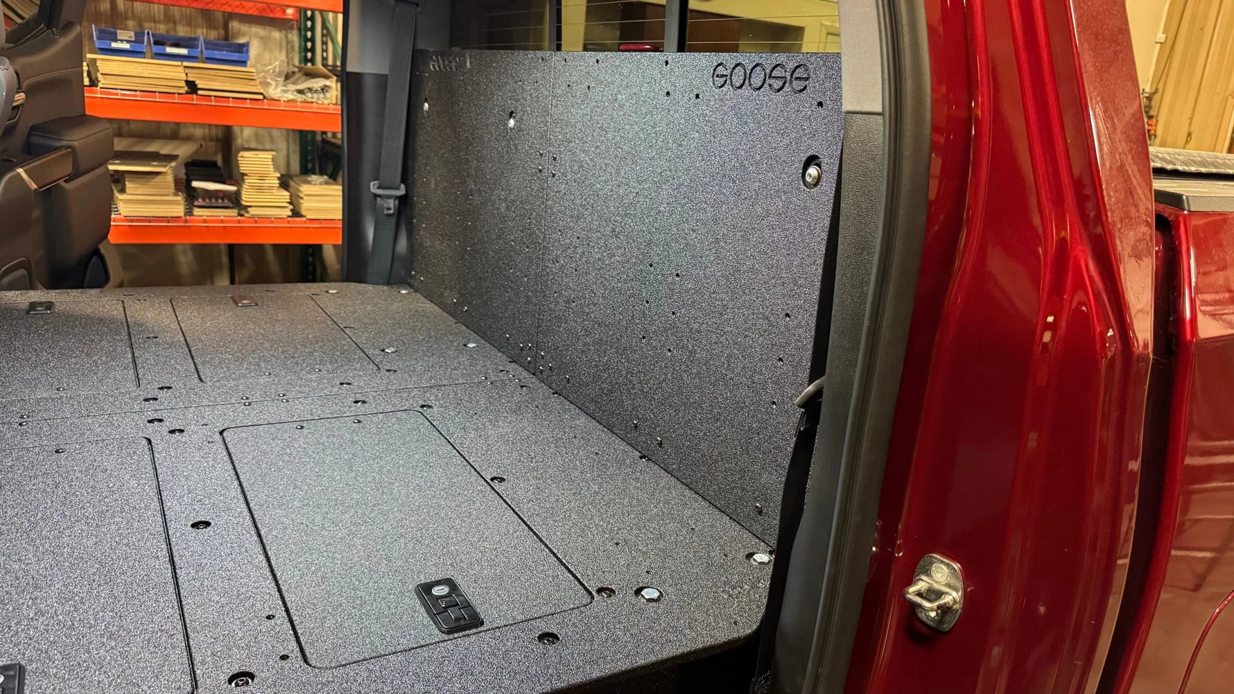 CHEVY - SILVERADO - 4TH GEN - GMC - SIERRA - 2019-PRESENT - 5TH GEN - EXPLORE SERIES - CREW CAB - SEAT DELETE PLATE SYSTEM - SECOND ROW - 100% Front View