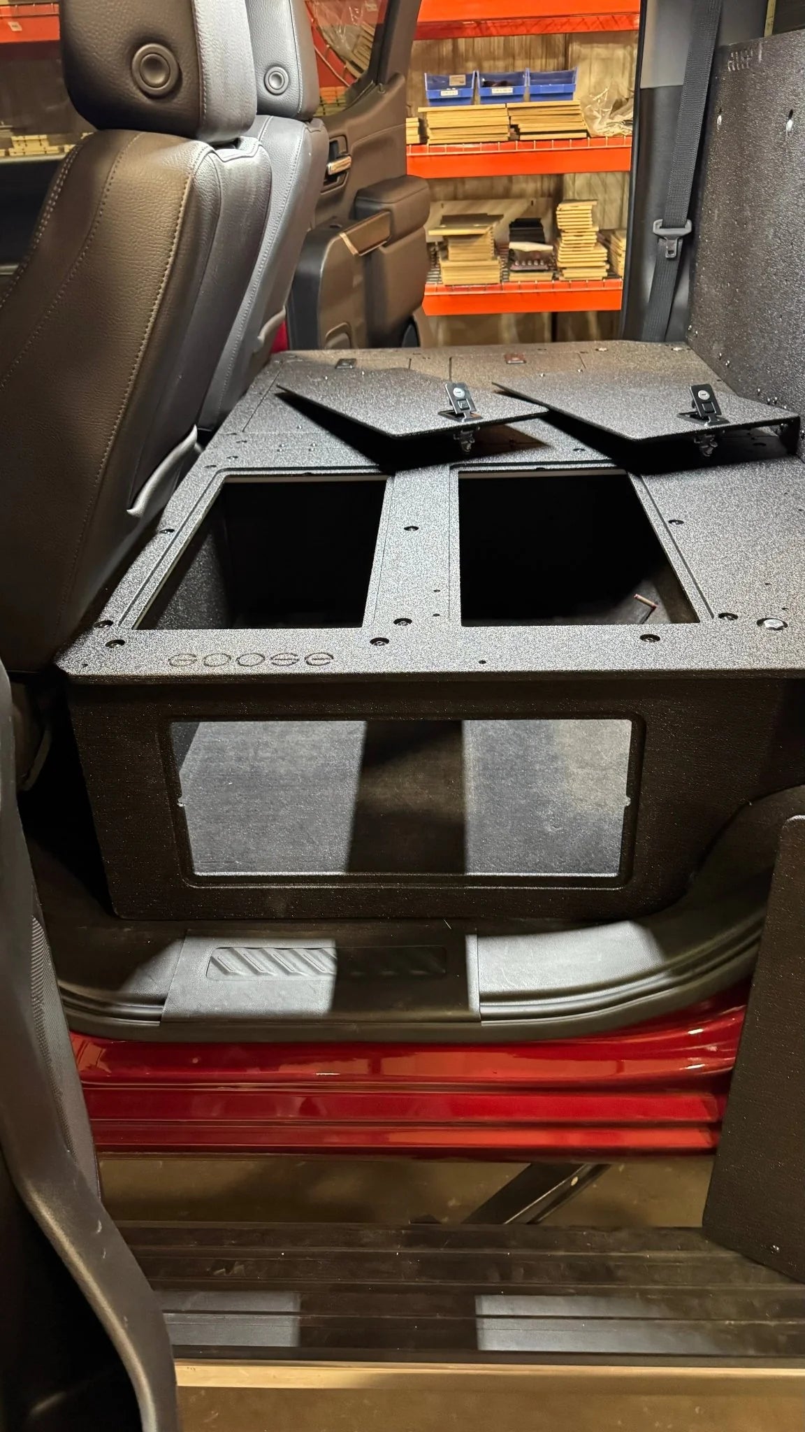 CHEVY - SILVERADO - 4TH GEN - GMC - SIERRA - 2019-PRESENT - 5TH GEN - EXPLORE SERIES - CREW CAB - SEAT DELETE PLATE SYSTEM - SECOND ROW - 100% Front View