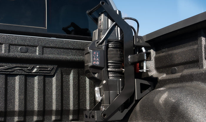 AEV Bed-Mounted Warn Winch Cradle Carrier for 2015-2022 Colorado