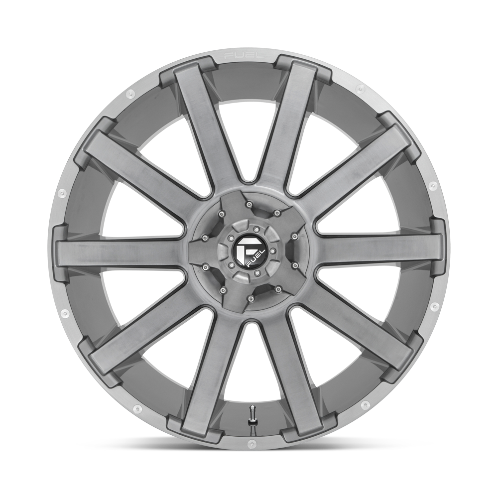 Fuel Wheels | COUPLER Front View Grey