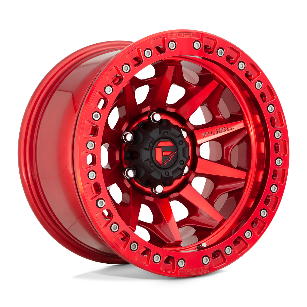 Fuel Wheels | COVERT BEADLOCK Front View Red