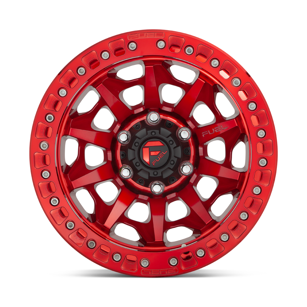 Fuel Wheels | COVERT BEADLOCK Front View Red