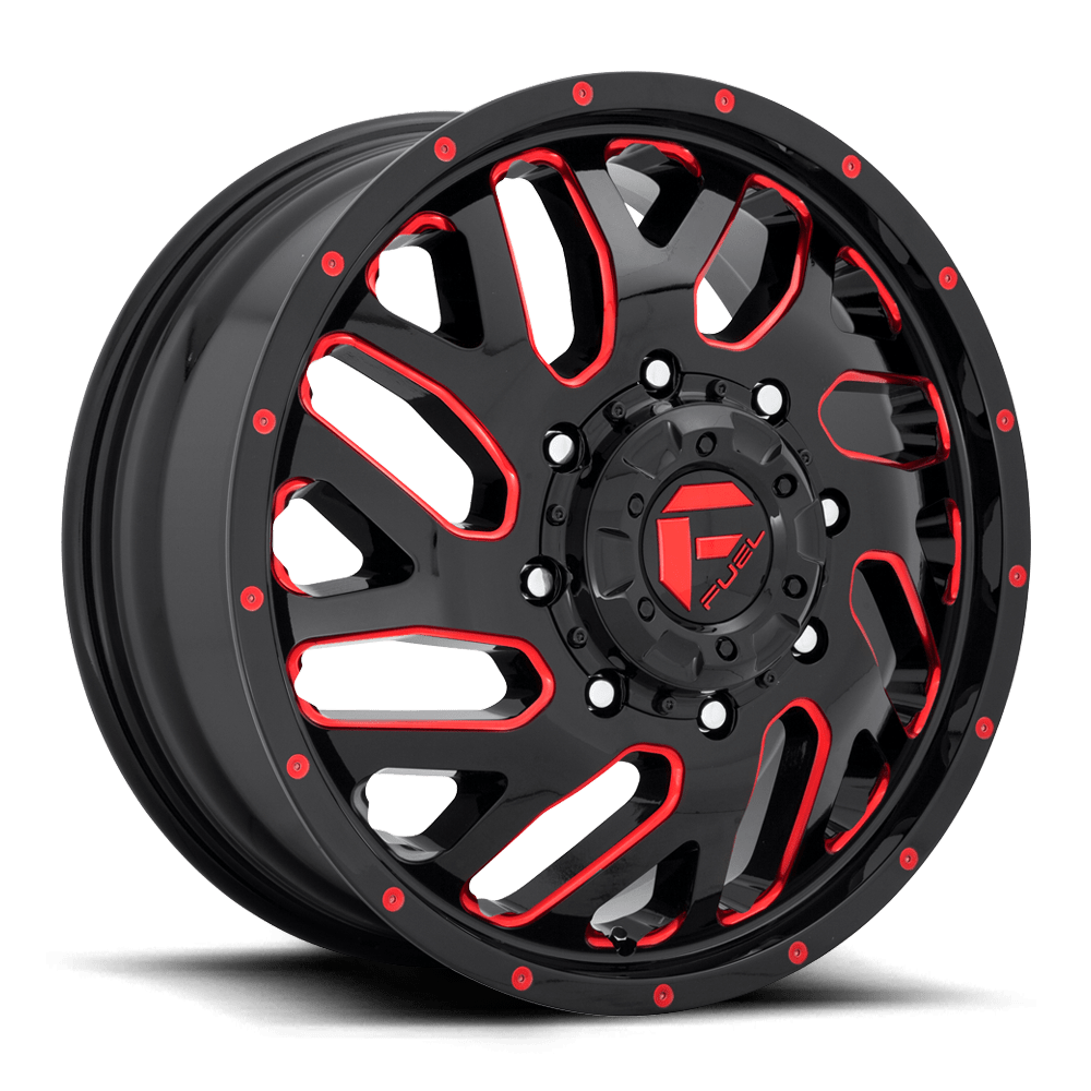 Fuel Wheels | TRITON DUALLY Front View Red