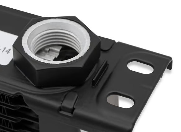 Earl's UltraPro Oil Cooler - Black - 19 Rows - Narrow Cooler Front View Black