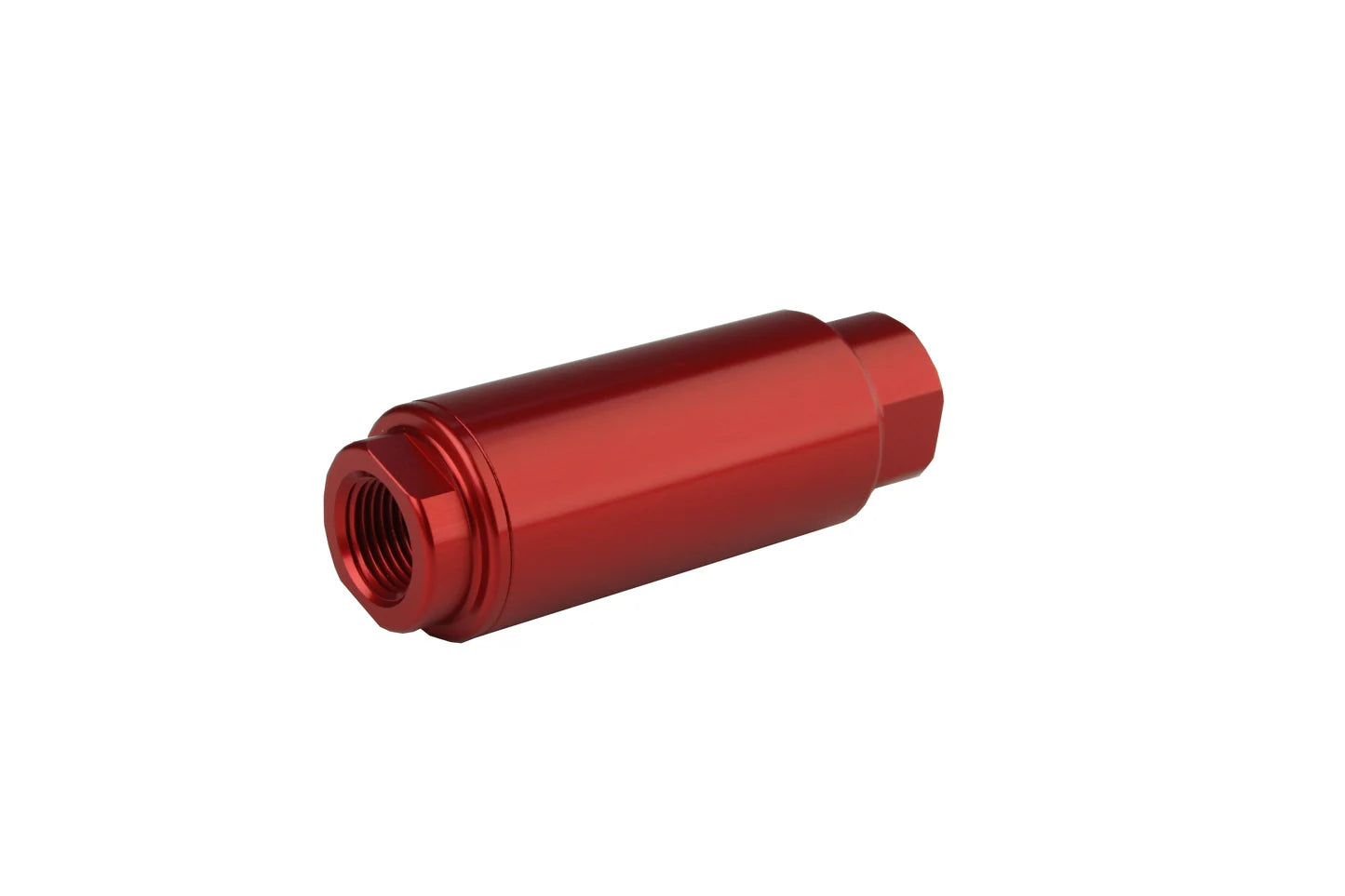 40 Micron Red Fuel Filter with 3/8 NPT Ports & Stainless Mesh Element