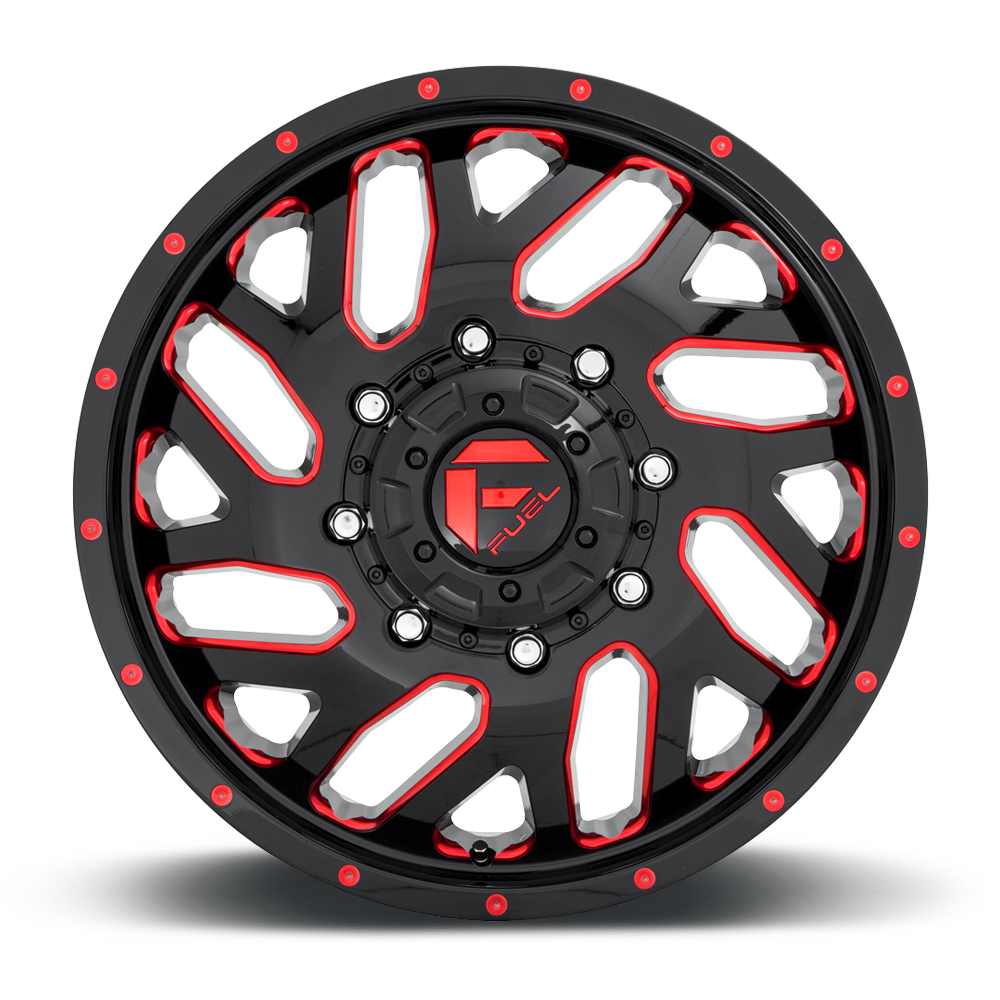 Fuel Wheels | TRITON DUALLY Front View Red
