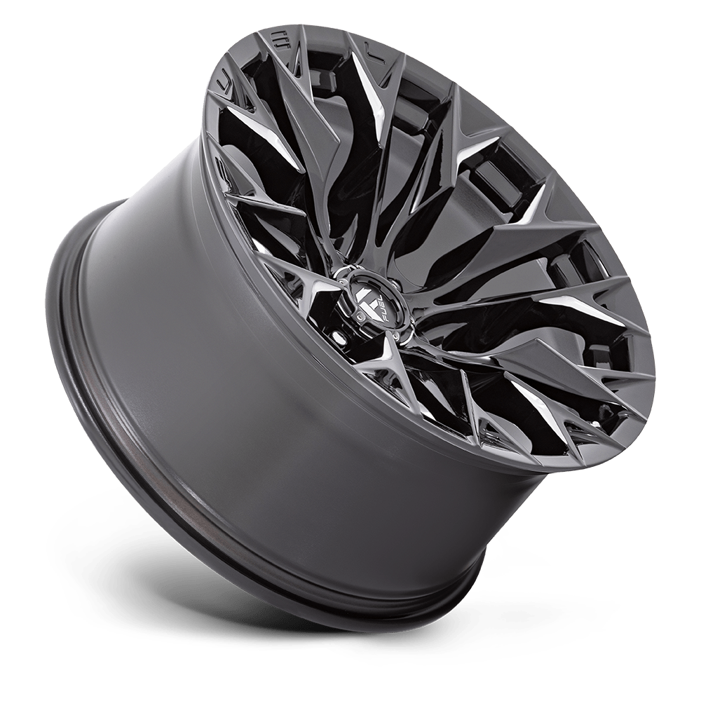 Fuel Wheels | FLAME Front View Black