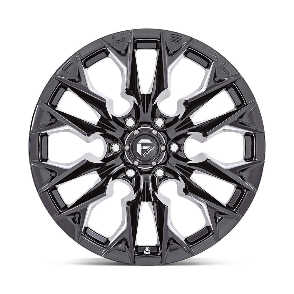 Fuel Wheels | FLAME Front View Black