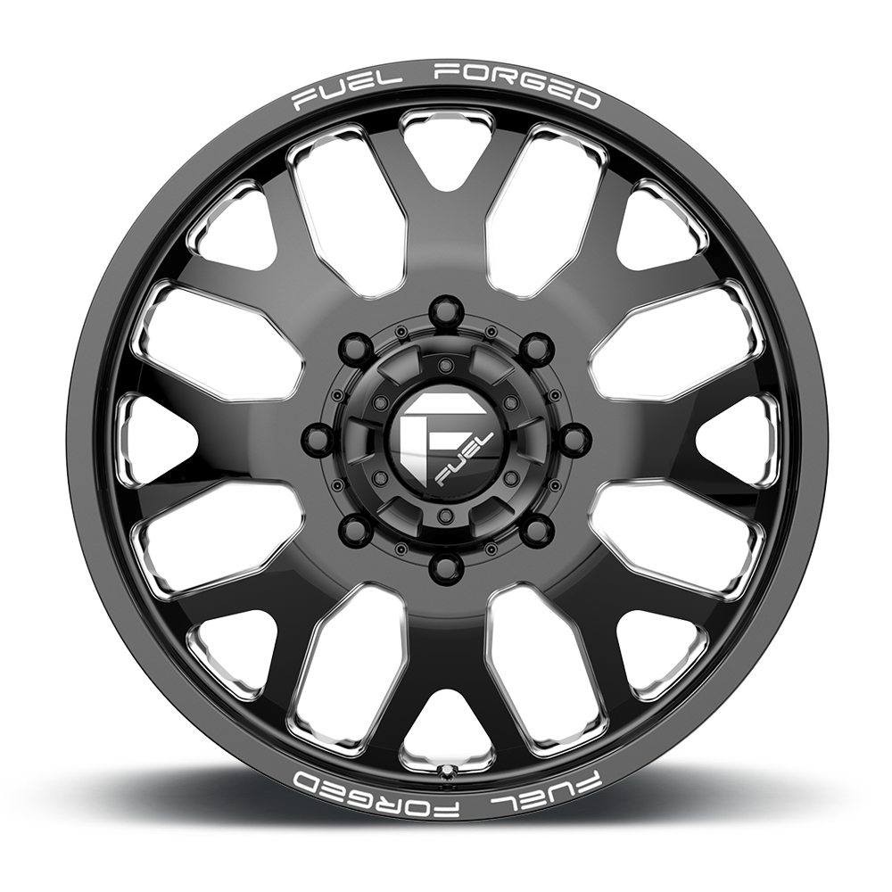 Fuel Wheels | FF19D DUALLY Front View Black