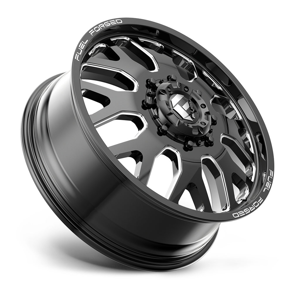 Fuel Wheels | FF19D DUALLY Front View Black
