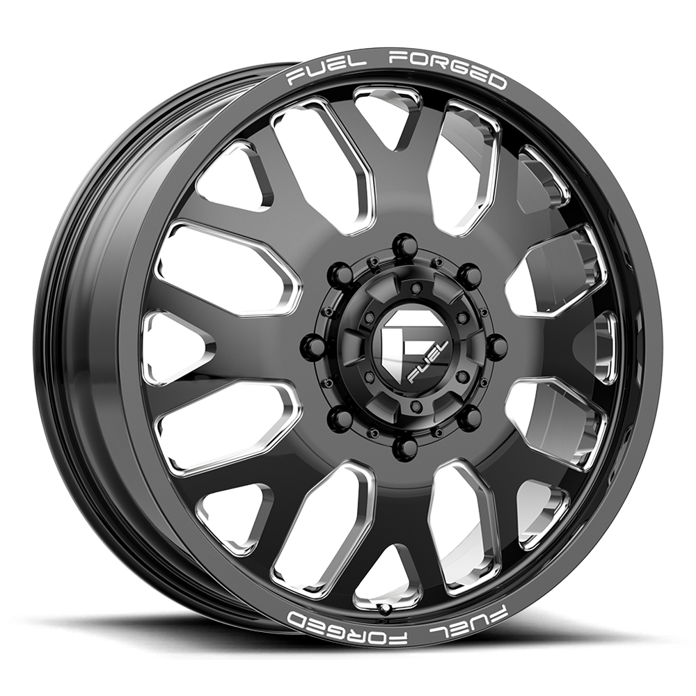 Fuel Wheels | FF19D DUALLY Front View Black