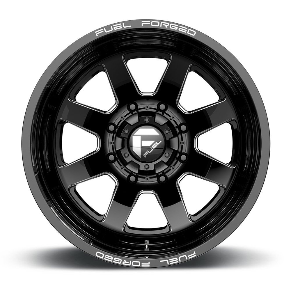 Fuel Wheels | FF09D DUALLY Front View Black